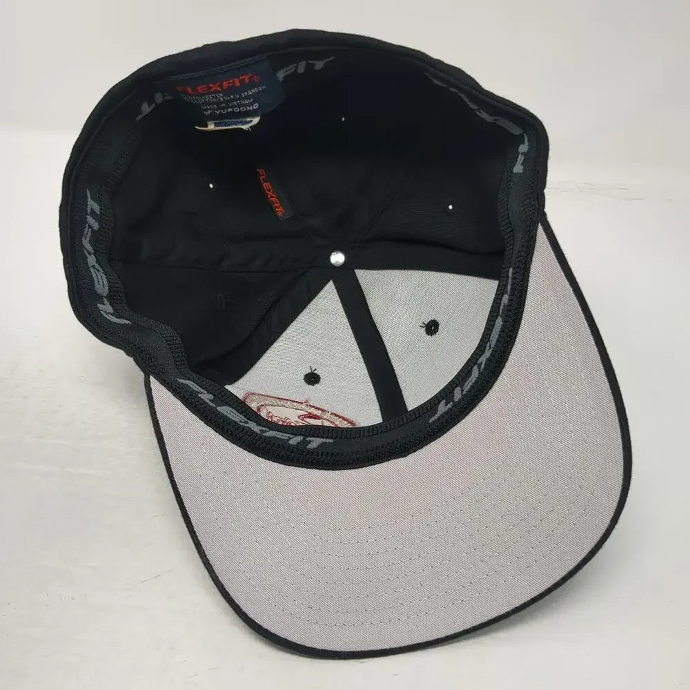 Flexfit Smoky Mountain Pizzeria Grill Black XL Baseball Cap Hat Fitted Logo